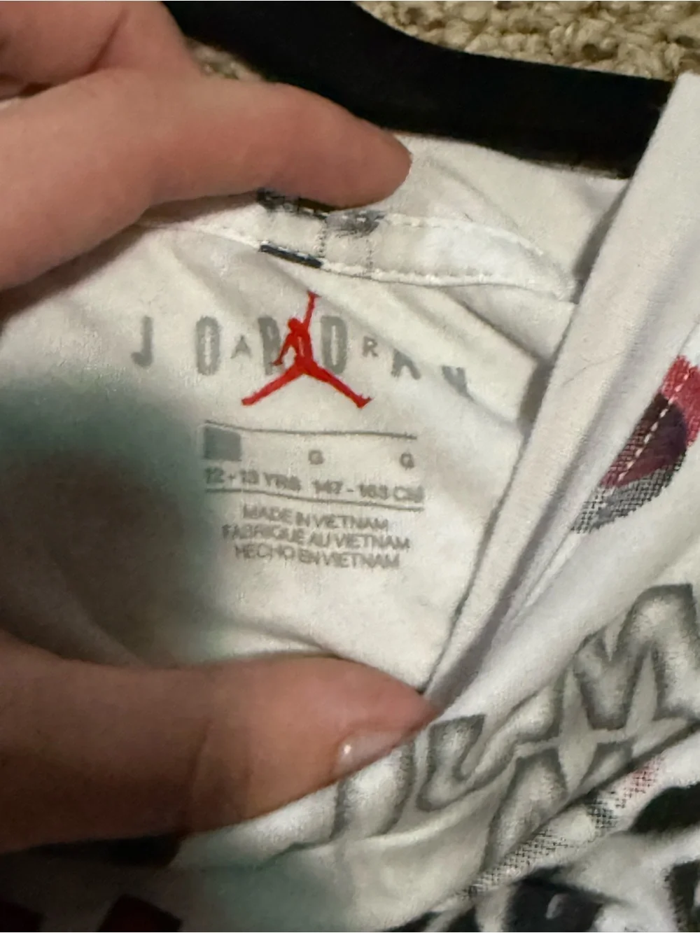 Jordan Kids' Allover Jumpman Graphic Tee - White, Red, Black